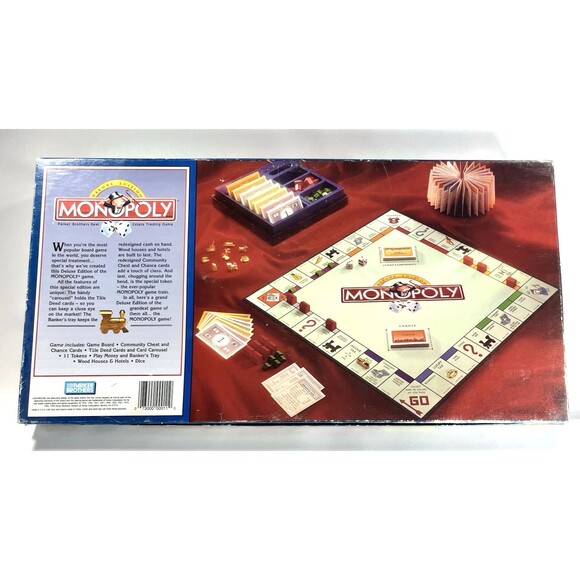 Monopoly Deluxe Edition Vintage 1995 Parker Brothers Board Game - Picture 2 of 14